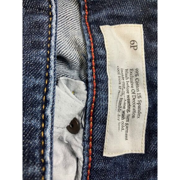 Ann Taylor LOFT Curvy Boot Jeans Size 6P Petite Dark Wash Cotton Stretch - Picture 6 of 6